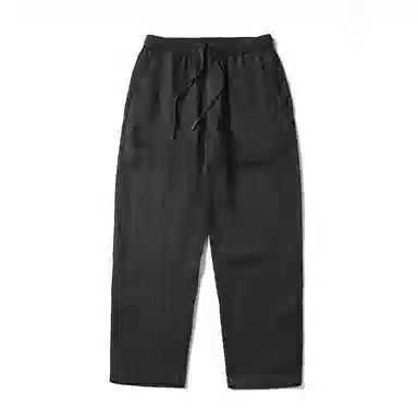 实年服工 高端质感宽松直筒休闲裤 男款 藏灰蓝