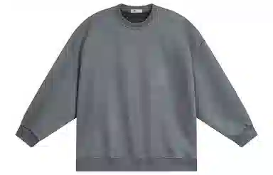 快鱼 美式复古重磅麂皮绒基础款多巴胺色系纯色宽松套头圆领通勤户外百搭长袖休闲卫衣 通用