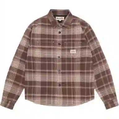 Stussy FW24 HEAVY WASHED PLAID SHIRT logo