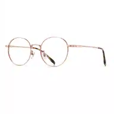 【可配度数】 苍木优品 时尚镂空系列框纯钛金丝近视镜框超轻金属镜架 合金β钛 圆形 功能性眼镜 女款