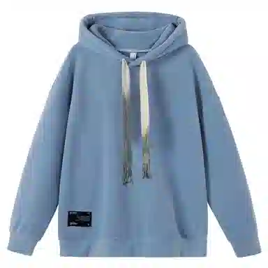 大卫贝肯 美式复古简约百搭休闲宽松套头连帽卫衣 男女同款 黑色