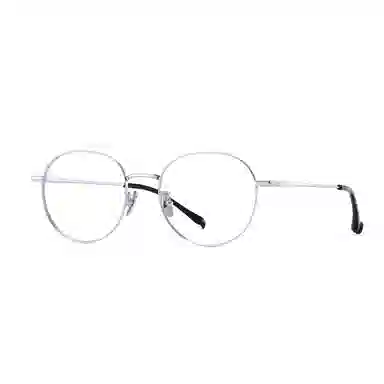 【可配度数】 苍木优品 超轻纯钛黑色椭圆小框防蓝光近视框复古高级斯文感文艺镜架 钛 圆形 功能性眼镜 男女同款情侣款