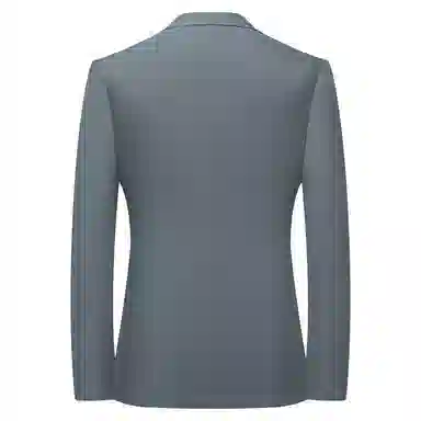 洛兹 绅士系列 商务正装礼服纯色简约百搭单排扣长袖西装 男款 浅灰色