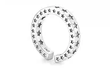 IDEAGEMER Star Ring 925 Silver Adjustable