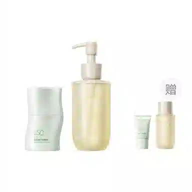 柳丝木 焕采美白防晒卸妆护肤套装 清洁防紫外线 两件套