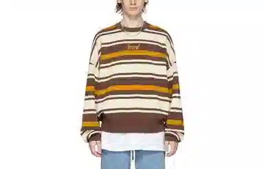 Drew House Brown Stripe Logo Knit