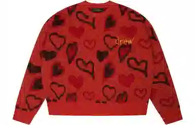 Drew House FW22 Scribble Hearts Sweater - Drew