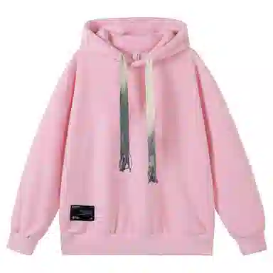 大卫贝肯 美式复古简约百搭休闲宽松套头连帽卫衣 男女同款 黑色