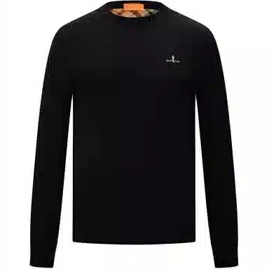 比音勒芬 圆领套头亲肤保暖纯色毛衣 男款