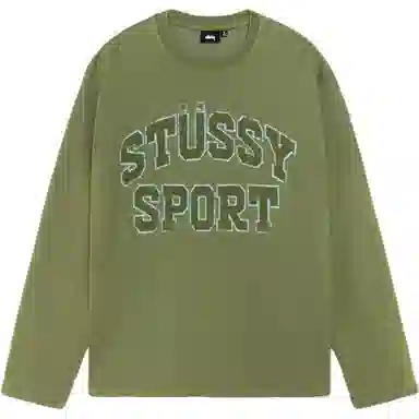 Stussy FW24 2 TONE COTTON MESH CREW logo
