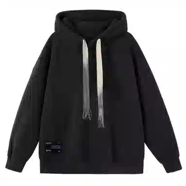 大卫贝肯 美式复古简约百搭休闲宽松套头连帽卫衣 男女同款 黑色