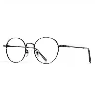 【可配度数】 苍木优品 时尚镂空系列框纯钛金丝近视镜框超轻金属镜架 合金β钛 圆形 功能性眼镜 女款