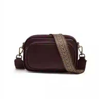 老人头 休闲简约轻便气质纯色相机包 头层牛皮 斜挎包 女款 黑色/咖色/红色/棕色