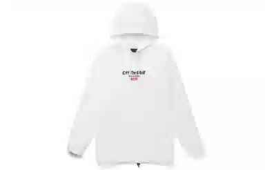 Vans Logo Print Hoodie White