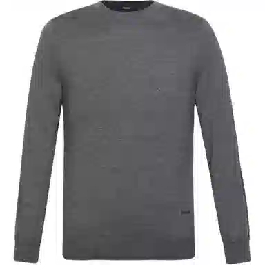 迪柯尼 纯色简约圆领修身保暖毛衣 男款