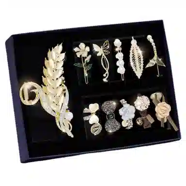 妖娆猫 麦穗蝴蝶花朵鲨鱼夹发饰 合金 发夹 女款