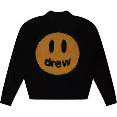 Drew House FW22 Mascot Funnel Neck Sweater-Mascot Black Logo