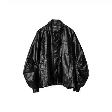 ROARINGWILD Logo Embroidered Windbreaker Jacket Black