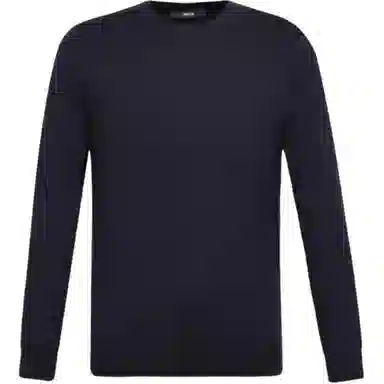 迪柯尼 纯色简约圆领修身保暖毛衣 男款