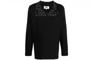 MM6 Maison Margiela V-Neck Sweater Black