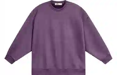 快鱼 美式复古重磅麂皮绒基础款多巴胺色系纯色宽松套头圆领通勤户外百搭长袖休闲卫衣 通用