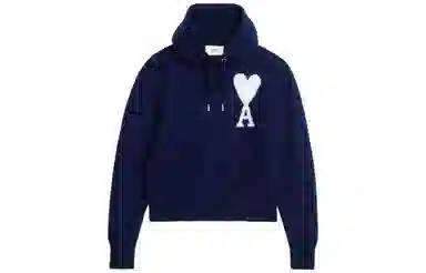 AMIPARIS Logo Pullover Hoodie Blue