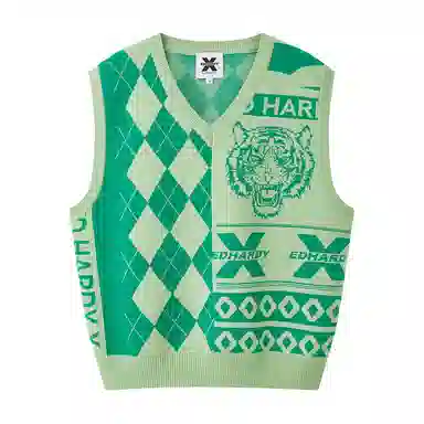 Ed Hardy Logo Sweater Vest