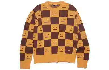 Acne Studios Face Wool Sweater Orange