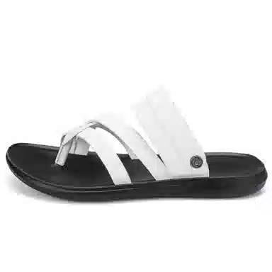 潮泽 休闲舒适简约通勤时尚 橡胶底 车缝线 防磨人字拖鞋 男款