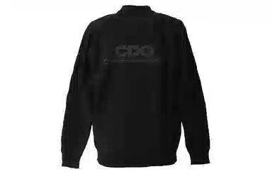 CDG Logo V-Neck Sweater Black