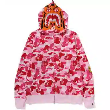A BATHING APE FW24 Camo Tiger Zip Hoodie