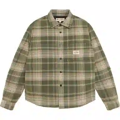Stussy FW24 HEAVY WASHED PLAID SHIRT logo