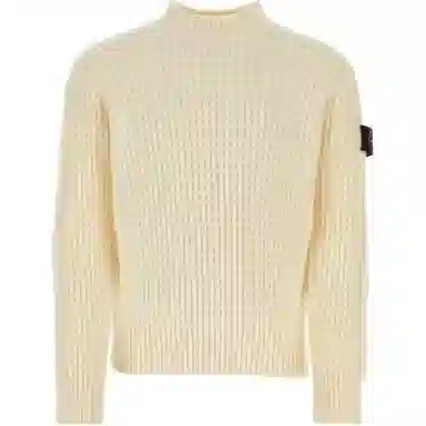 Stone Island Crew Neck Sweater Beige