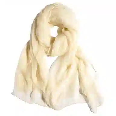 红豆 真丝长巾轻盈柔软围巾经典设计简约时尚大方 桑蚕丝 丝巾 女款