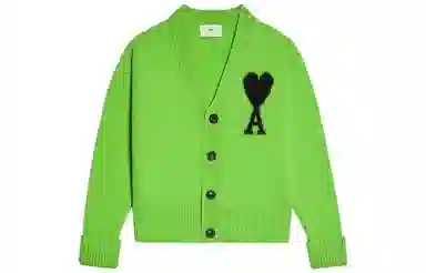 AMIPARIS V-Neck Cardigan Green