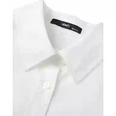 【dme】 纯色翻领纽扣宽松长袖衬衫 女款 白色