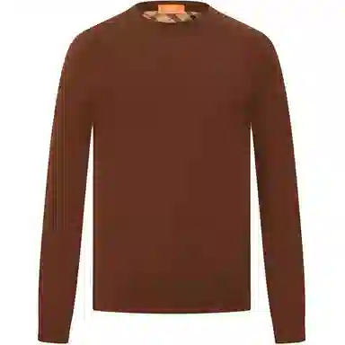 比音勒芬 圆领套头亲肤保暖纯色毛衣 男款