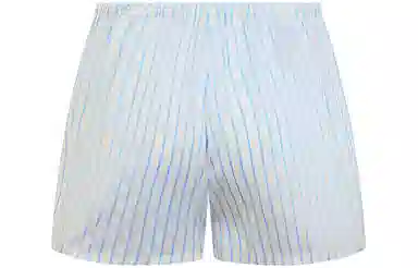 MIU MIU SS23 Striped Jacquard Shorts Light Blue