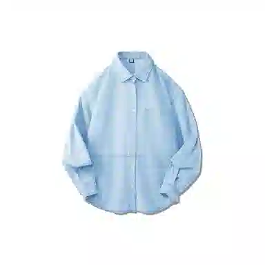 SHANTREE Washed Vintage Loose Shirt Light Blue