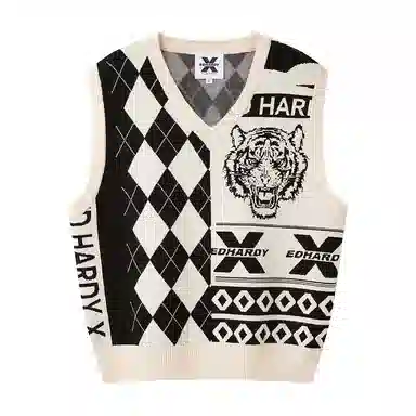 Ed Hardy Logo Sweater Vest