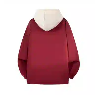 红蜻蜓 美式复古品牌连帽宽松假两件纯色拉链长袖夹克外套 男女同款