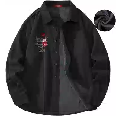 帕丁顿熊 绅士小熊玫瑰花高端万针刺绣休闲潮流百搭美式宽松长袖衬衫 男女同款