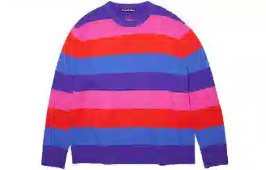 Acne Studios Face Rainbow Stripe Sweater
