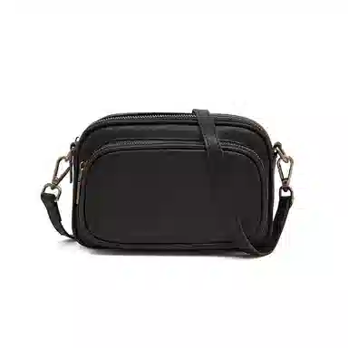 老人头 休闲简约轻便气质纯色相机包 头层牛皮 斜挎包 女款 黑色/咖色/红色/棕色