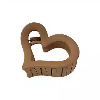 蒙妮 简约磨砂爱心 亚克力 发夹 男女同款情侣款