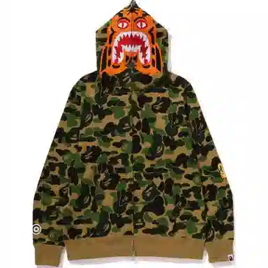 A BATHING APE FW24 Camo Tiger Zip Hoodie