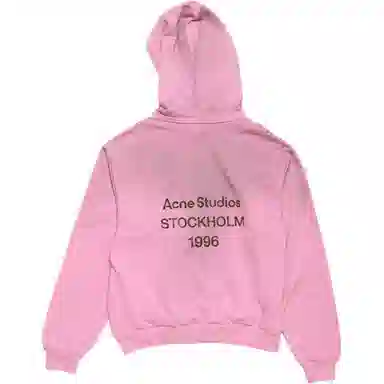 Acne Studios Retro Logo Hoodie Pink