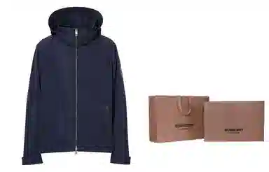Burberry Hooded Zip Jacket Navy