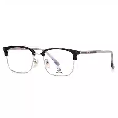 MUZU Optical Frame Black Silver