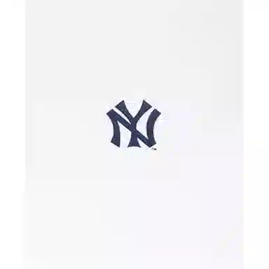 New Era Blue Logo Straight T-Shirt White